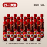 El Guero 2 Chile de Árbol Hot Salsa 24-Pack: twenty-four 5 fl oz (148 ml) bottles
